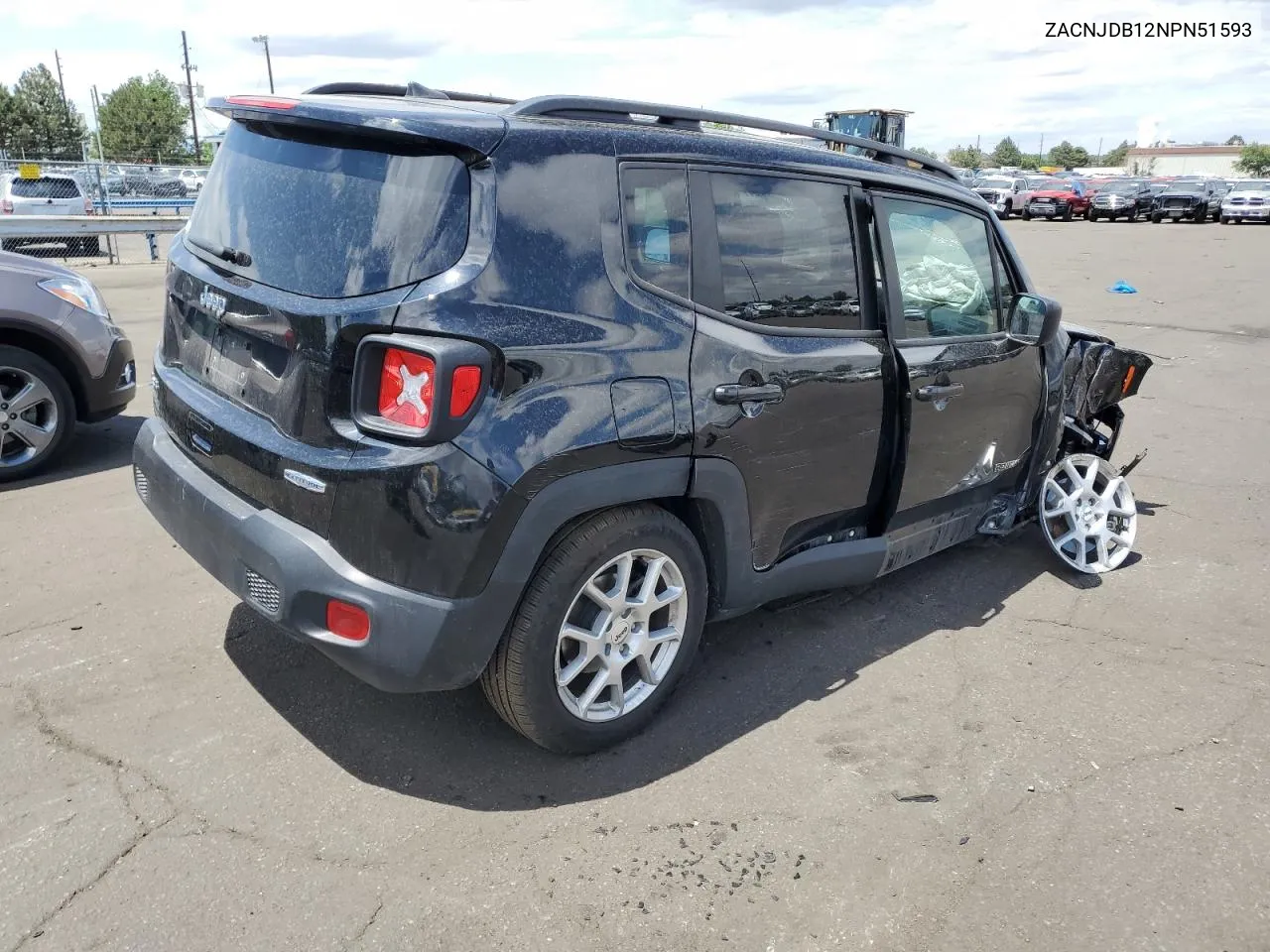 2022 Jeep Renegade Latitude VIN: ZACNJDB12NPN51593 Lot: 59923864