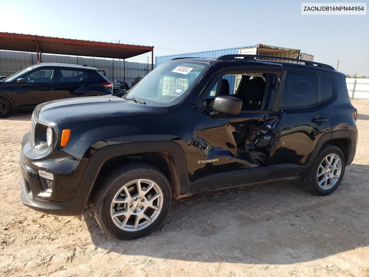 2022 Jeep Renegade Latitude VIN: ZACNJDB16NPN44954 Lot: 70400634