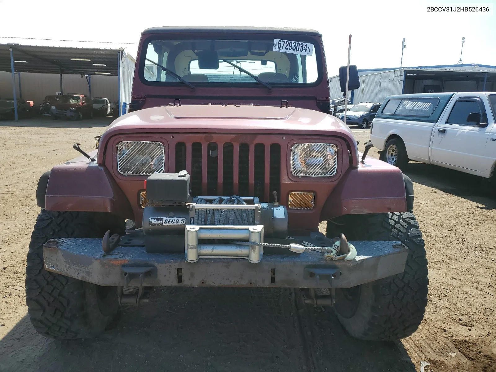 1987 Jeep Wrangler VIN: 2BCCV81J2HB526436 Lot: 67293034