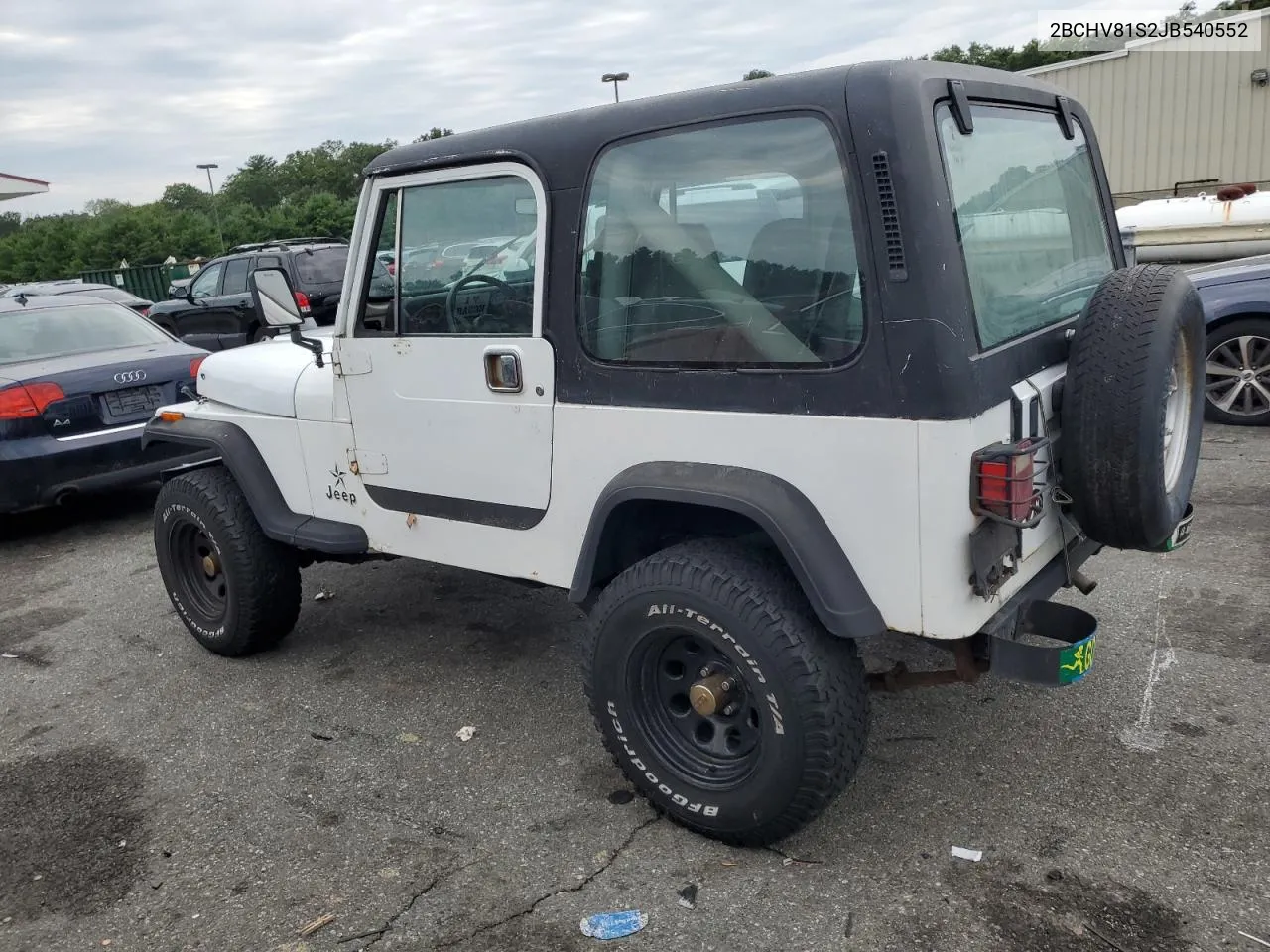 1988 Jeep Wrangler S VIN: 2BCHV81S2JB540552 Lot: 63070284