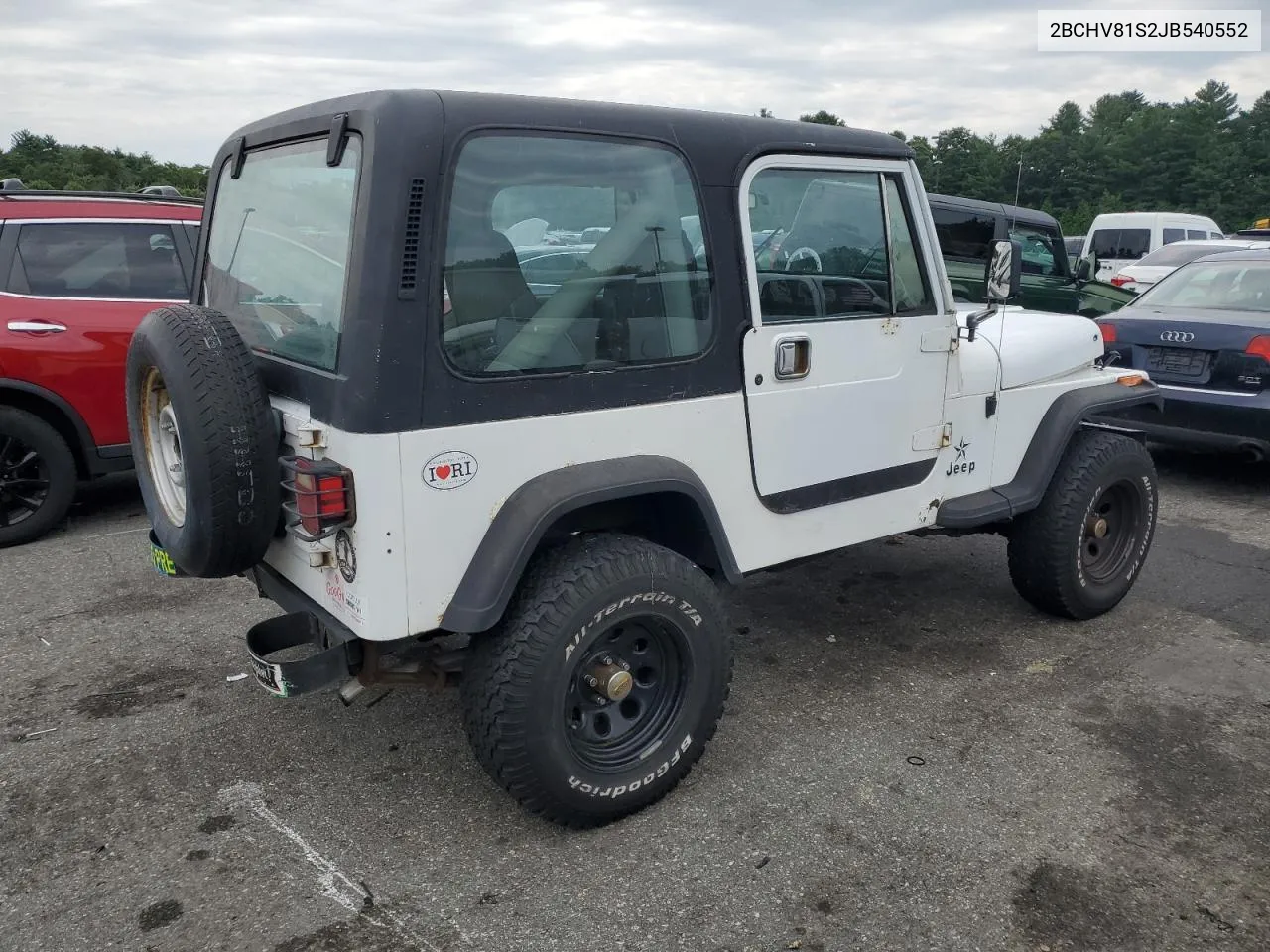 1988 Jeep Wrangler S VIN: 2BCHV81S2JB540552 Lot: 63070284