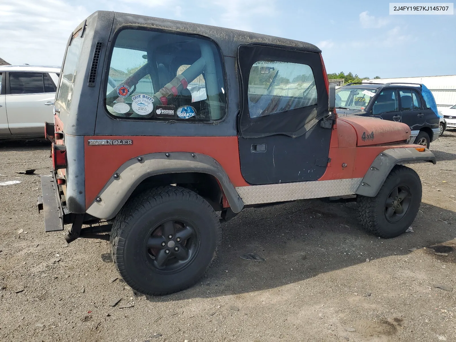 1989 Jeep Wrangler / Yj VIN: 2J4FY19E7KJ145707 Lot: 58849484