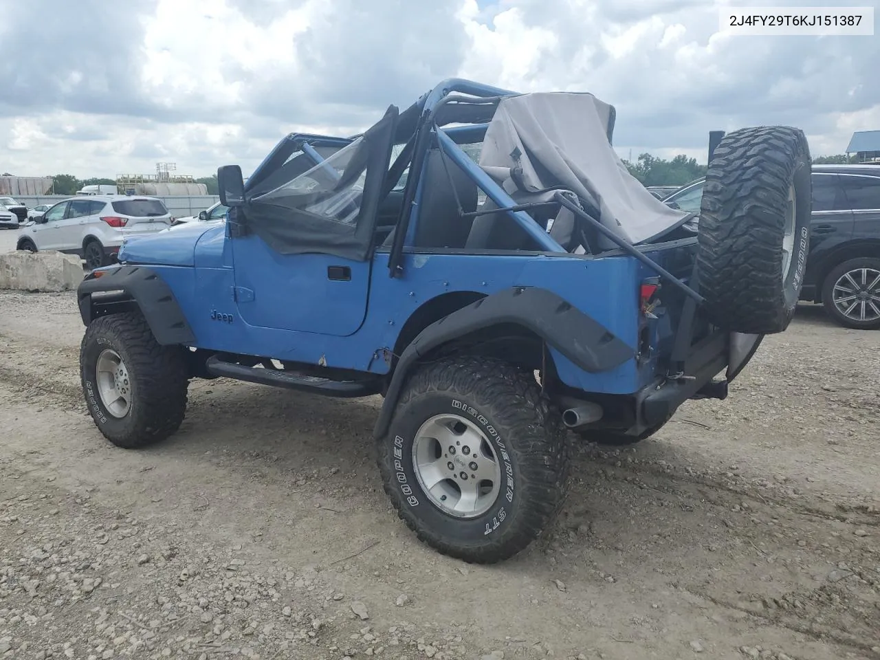 1989 Jeep Wrangler / Yj VIN: 2J4FY29T6KJ151387 Lot: 59770754