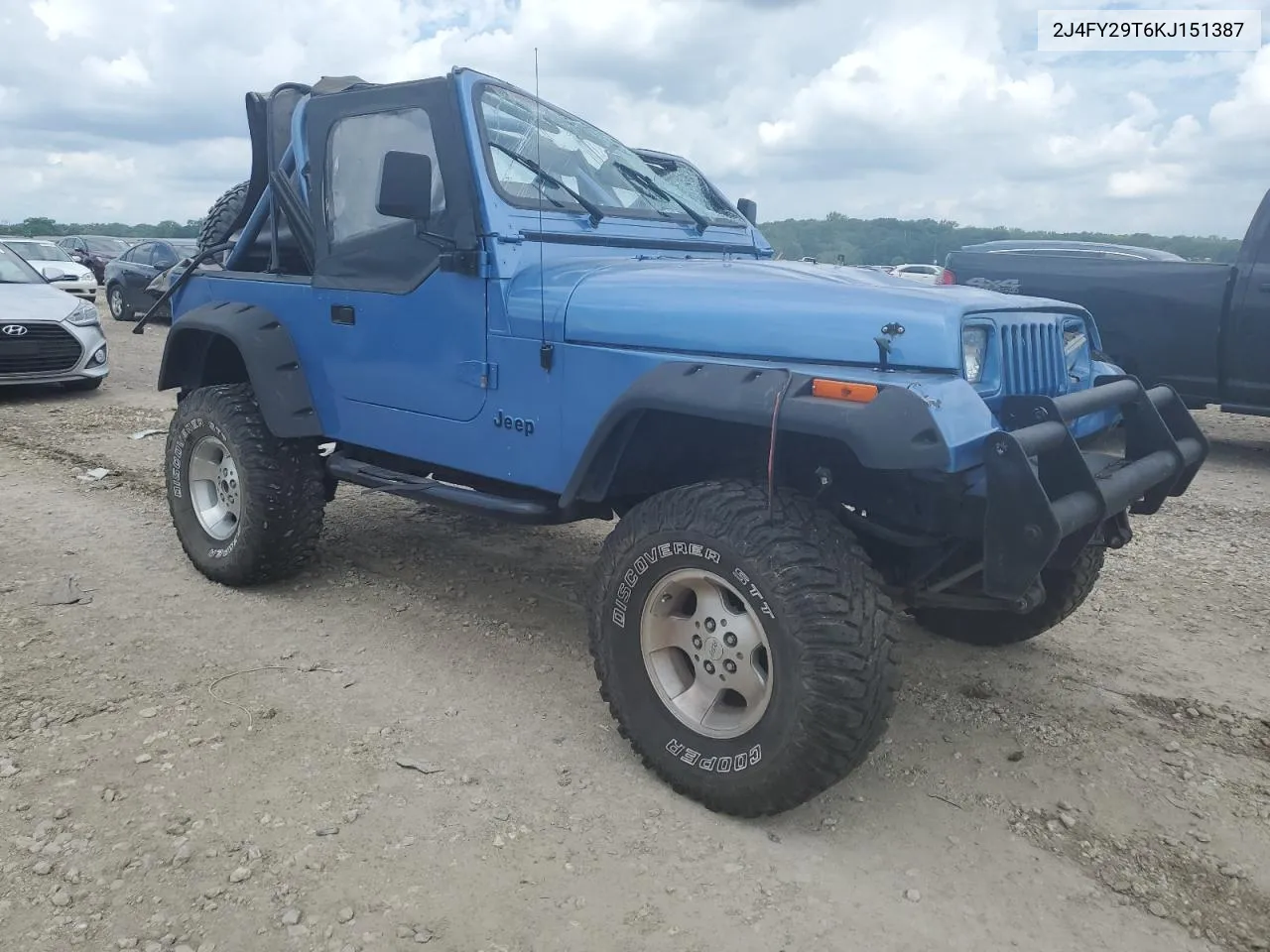 1989 Jeep Wrangler / Yj VIN: 2J4FY29T6KJ151387 Lot: 59770754