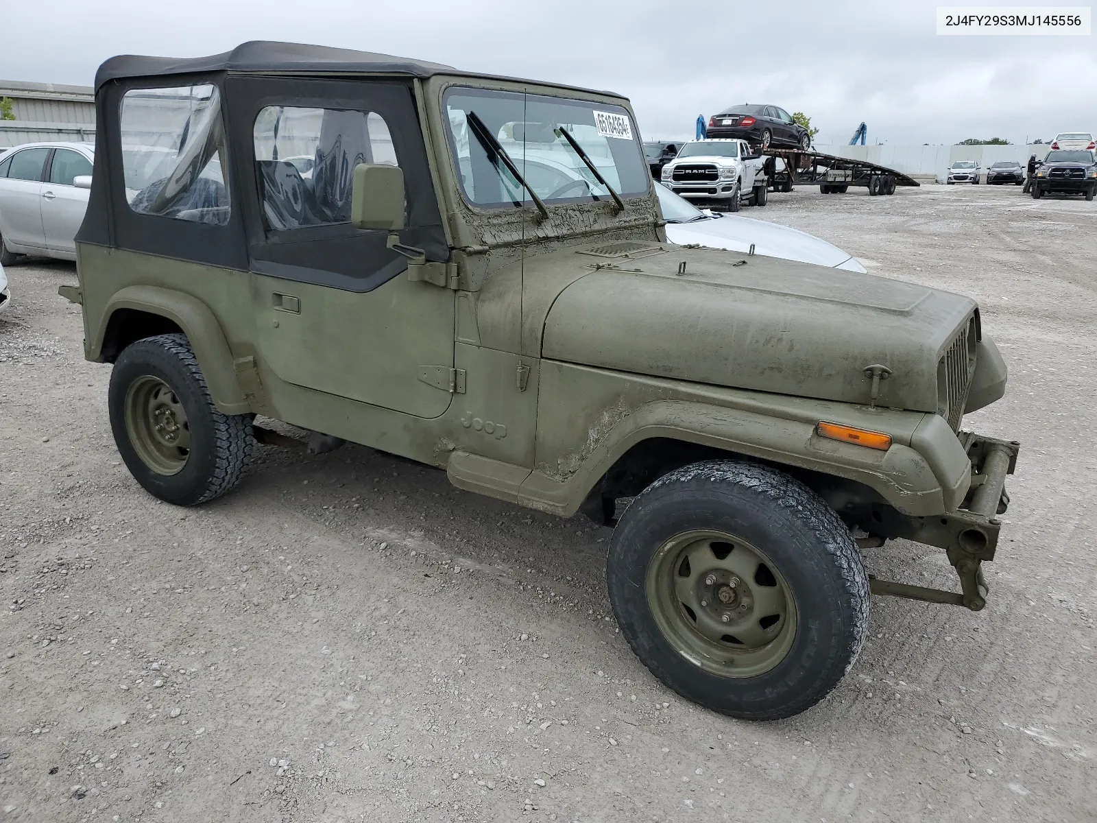 1991 Jeep Wrangler / Yj VIN: 2J4FY29S3MJ145556 Lot: 65164354