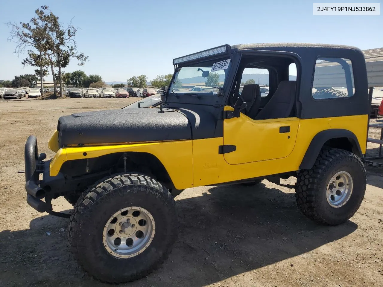 1992 Jeep Wrangler / Yj S VIN: 2J4FY19P1NJ533862 Lot: 69116634