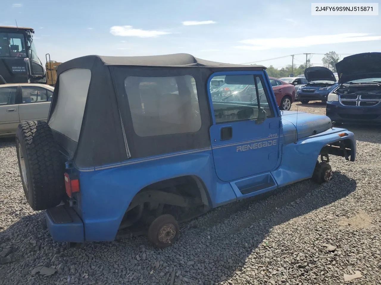 1992 Jeep Wrangler / Yj Renegade VIN: 2J4FY69S9NJ515871 Lot: 69534434