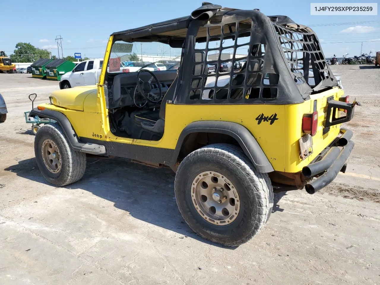 1993 Jeep Wrangler / Yj VIN: 1J4FY29SXPP235259 Lot: 58810504