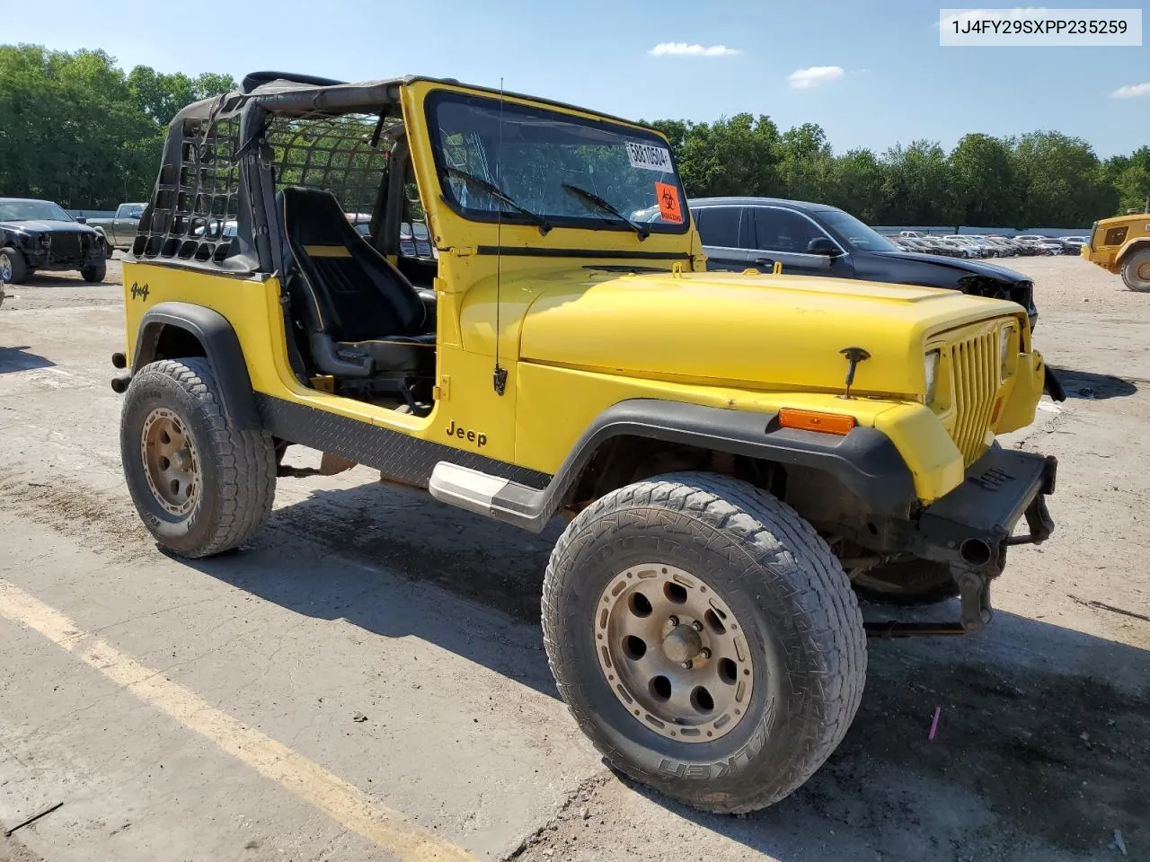 1993 Jeep Wrangler / Yj VIN: 1J4FY29SXPP235259 Lot: 58810504