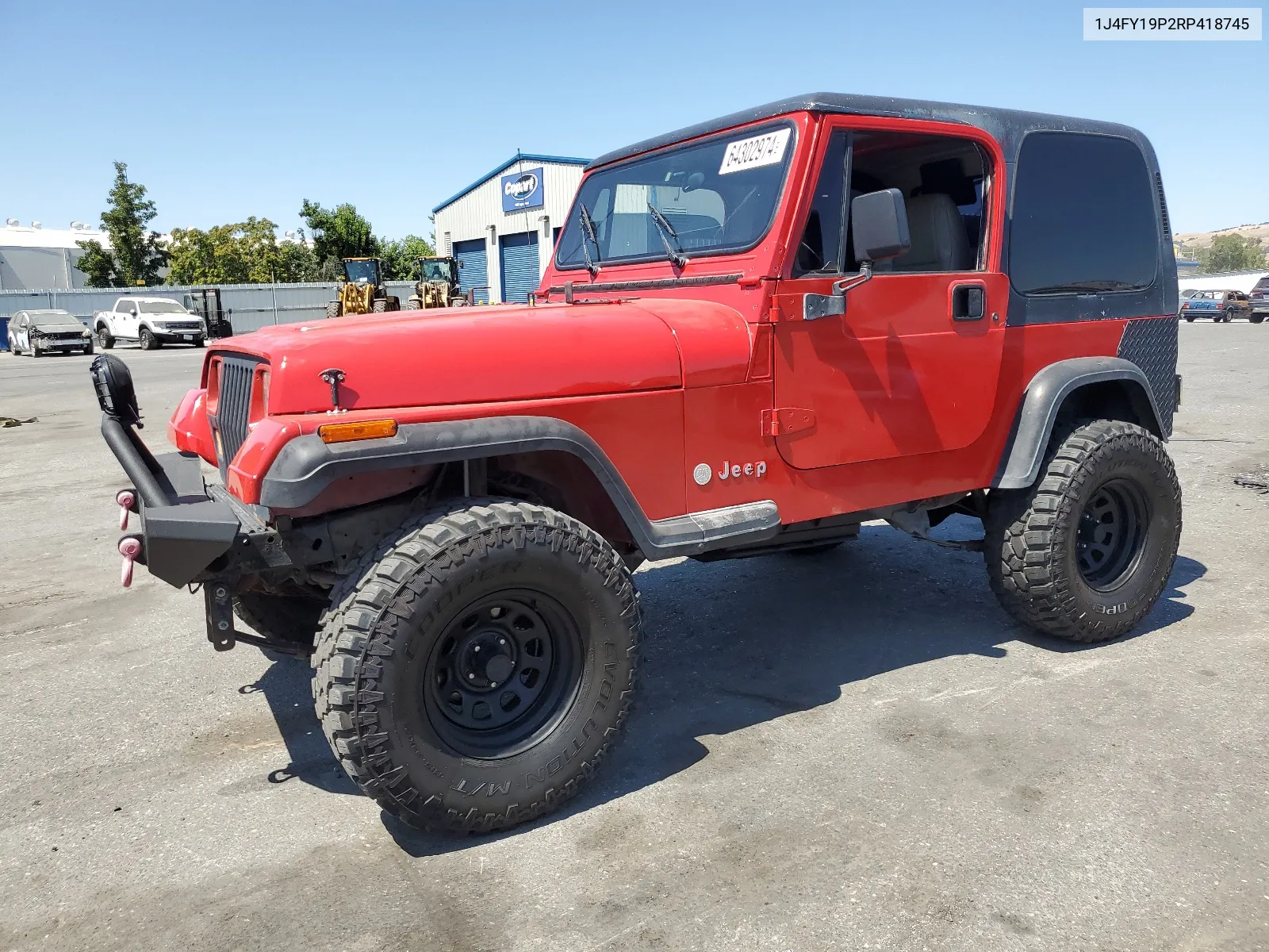 1994 Jeep Wrangler / Yj S VIN: 1J4FY19P2RP418745 Lot: 64302974