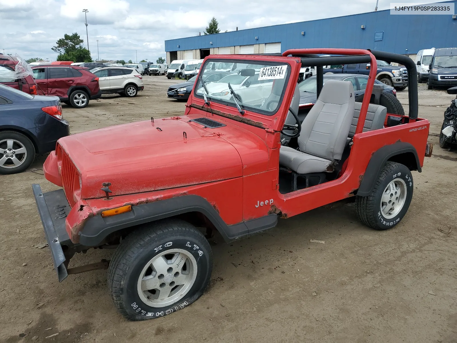 1995 Jeep Wrangler / Yj S VIN: 1J4FY19P0SP283335 Lot: 64138514