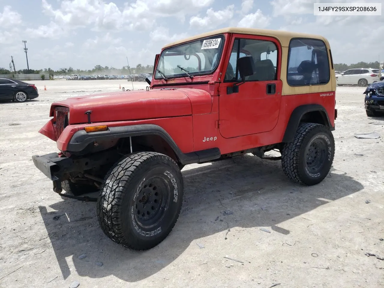 1995 Jeep Wrangler / Yj Se VIN: 1J4FY29SXSP208636 Lot: 69396124