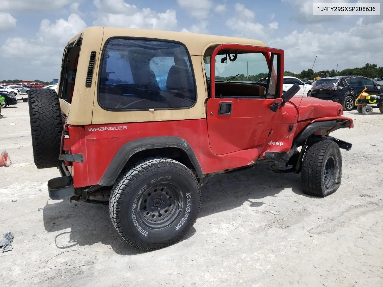 1995 Jeep Wrangler / Yj Se VIN: 1J4FY29SXSP208636 Lot: 69396124