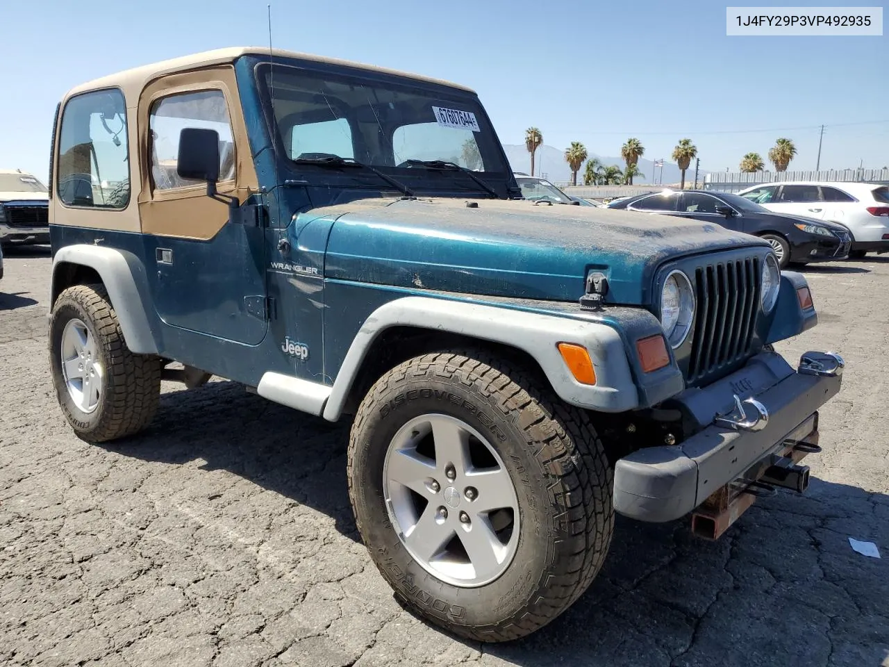 1997 Jeep Wrangler / Tj Se VIN: 1J4FY29P3VP492935 Lot: 67607644