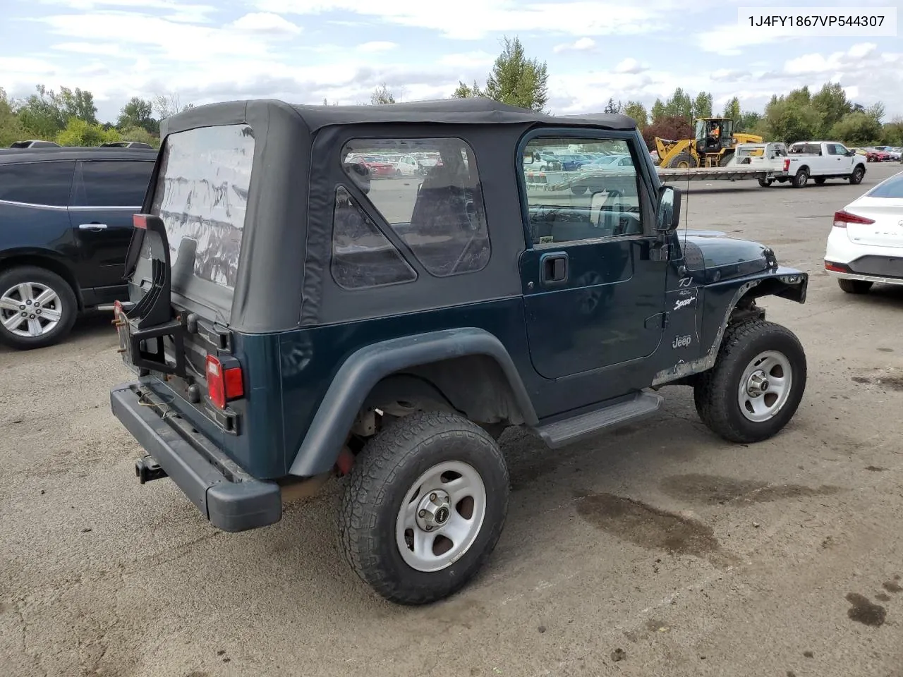 1997 Jeep Wrangler / VIN: 1J4FY1867VP544307 Lot: 67825834