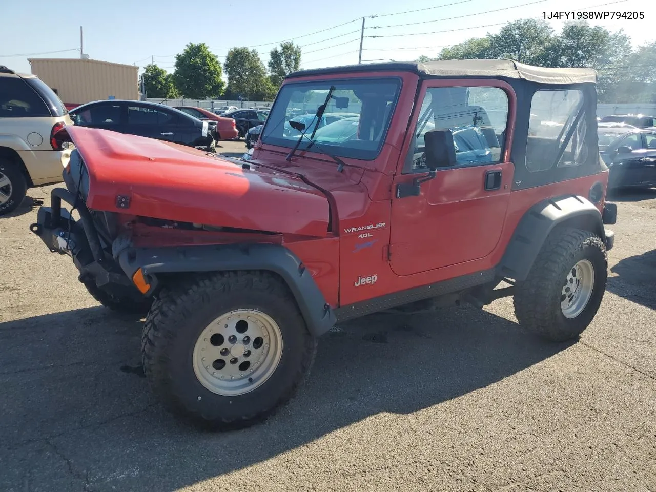 1998 Jeep Wrangler / Tj Sport VIN: 1J4FY19S8WP794205 Lot: 58607464