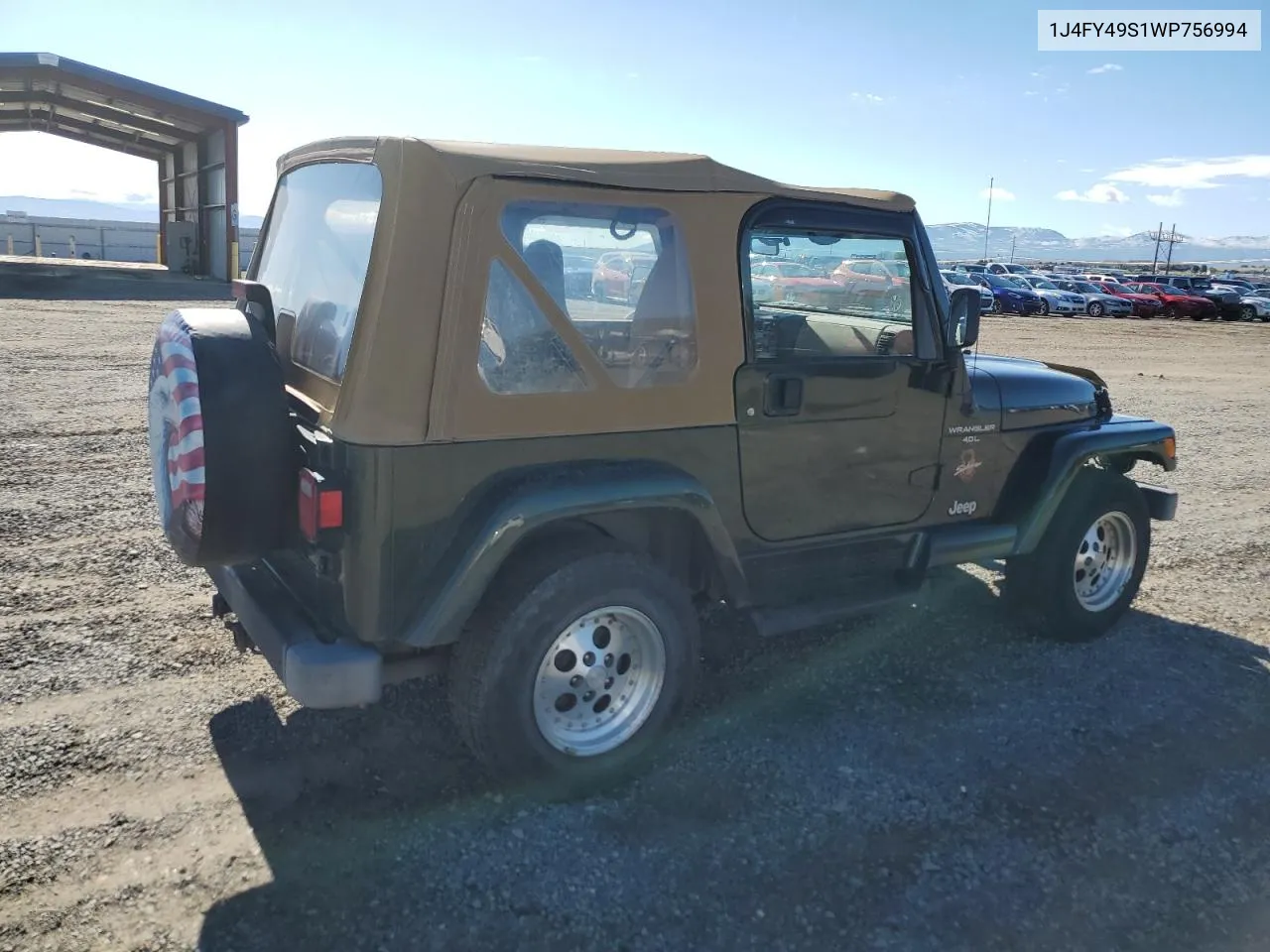 1J4FY49S1WP756994 1998 Jeep Wrangler / Tj Sahara