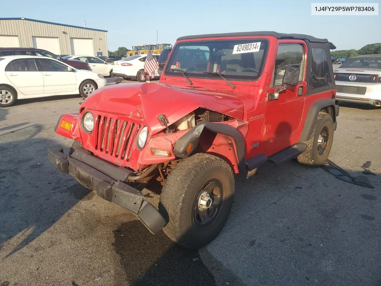 1998 Jeep Wrangler / Tj Se VIN: 1J4FY29P5WP783406 Lot: 62490314