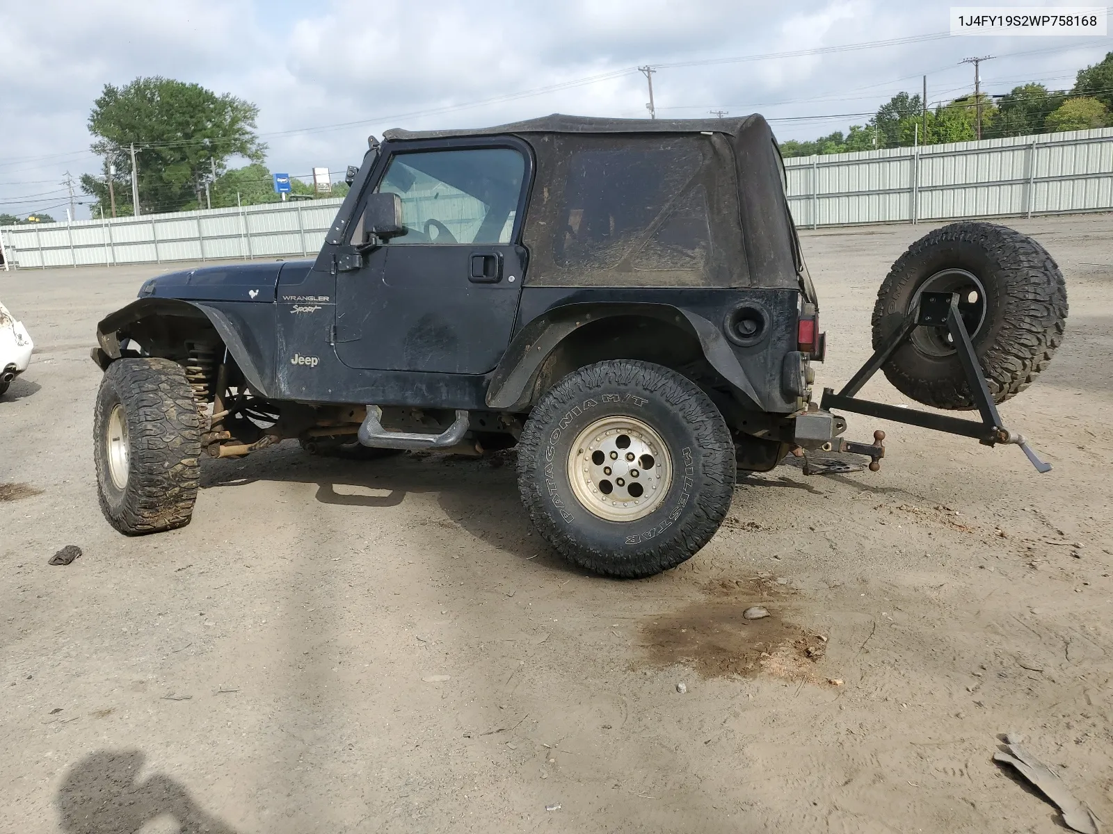 1998 Jeep Wrangler / Tj Sport VIN: 1J4FY19S2WP758168 Lot: 65430034