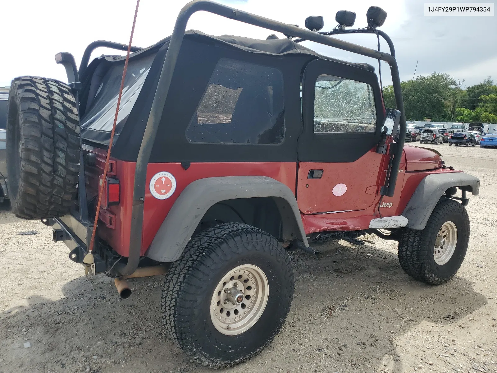 1998 Jeep Wrangler / Tj Se VIN: 1J4FY29P1WP794354 Lot: 67189524