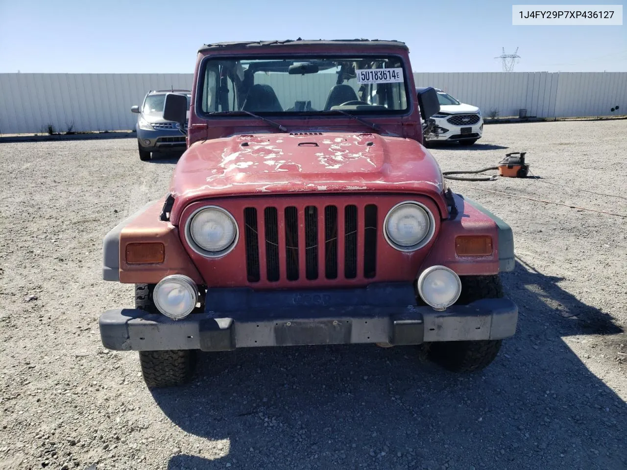 1999 Jeep Wrangler / Tj Se VIN: 1J4FY29P7XP436127 Lot: 50183614