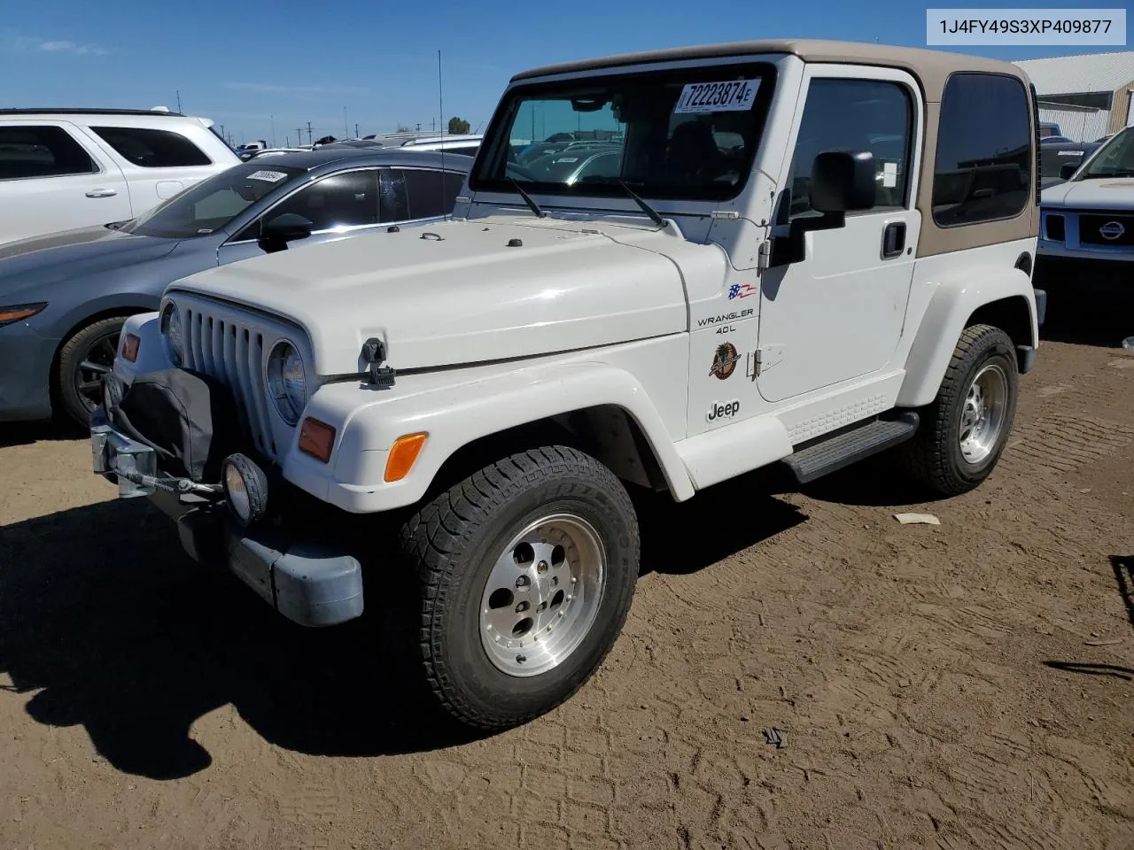 1999 Jeep Wrangler / Tj Sahara VIN: 1J4FY49S3XP409877 Lot: 72223874