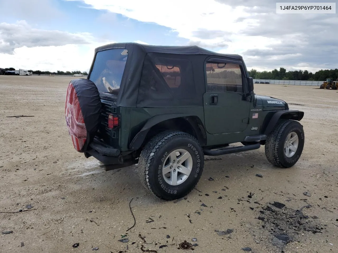 2000 Jeep Wrangler / Tj Se VIN: 1J4FA29P6YP701464 Lot: 58955844