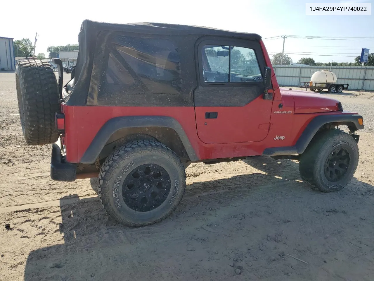 2000 Jeep Wrangler / Tj Se VIN: 1J4FA29P4YP740022 Lot: 61619674