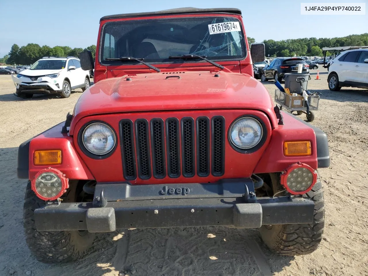 2000 Jeep Wrangler / Tj Se VIN: 1J4FA29P4YP740022 Lot: 61619674