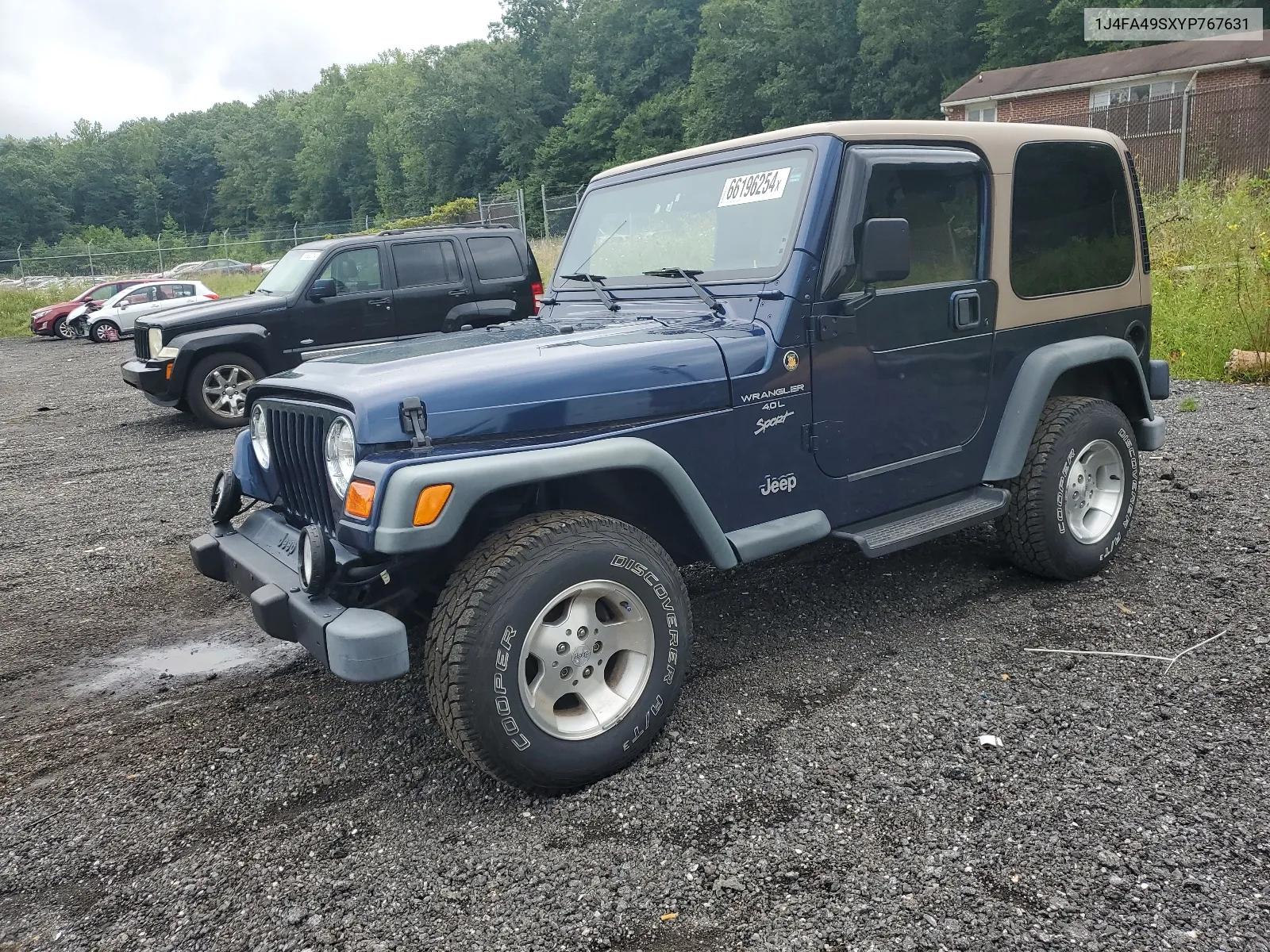 2000 Jeep Wrangler / Tj Sport VIN: 1J4FA49SXYP767631 Lot: 66196254