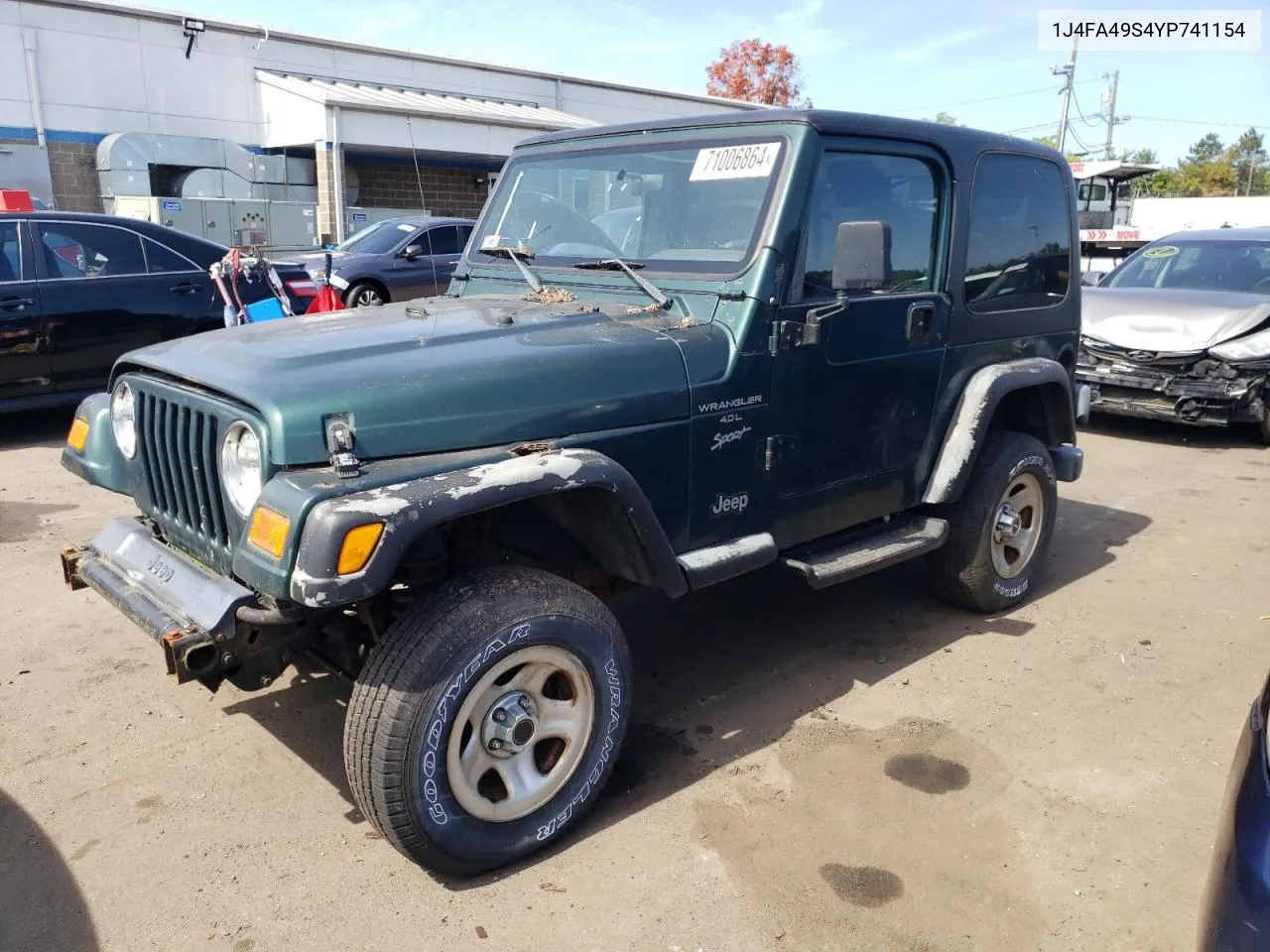 1J4FA49S4YP741154 2000 Jeep Wrangler / Tj Sport