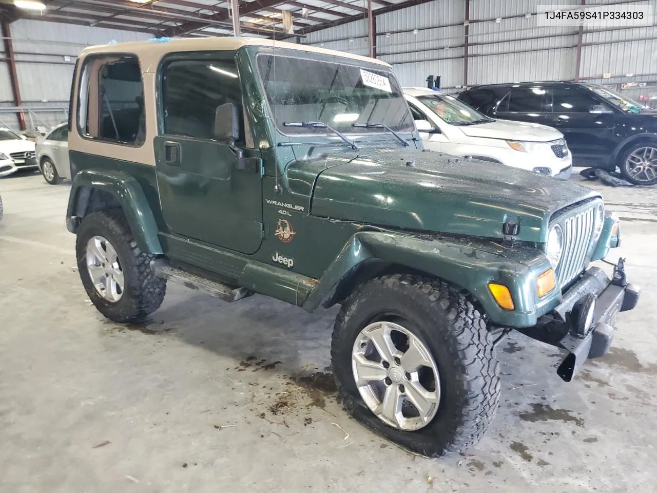 2001 Jeep Wrangler / Tj Sahara VIN: 1J4FA59S41P334303 Lot: 58280864