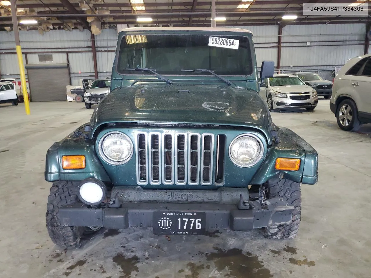 2001 Jeep Wrangler / Tj Sahara VIN: 1J4FA59S41P334303 Lot: 58280864