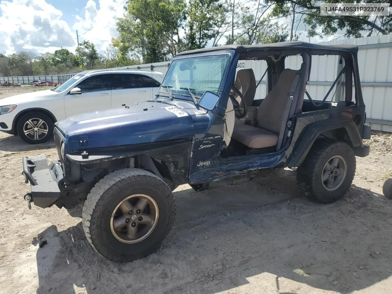 2001 Jeep Wrangler / Tj Sport VIN: 1J4FA49S31P323769 Lot: 60749774