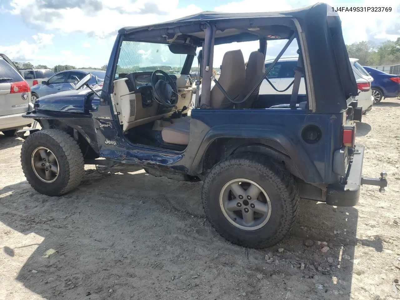 2001 Jeep Wrangler / Tj Sport VIN: 1J4FA49S31P323769 Lot: 60749774