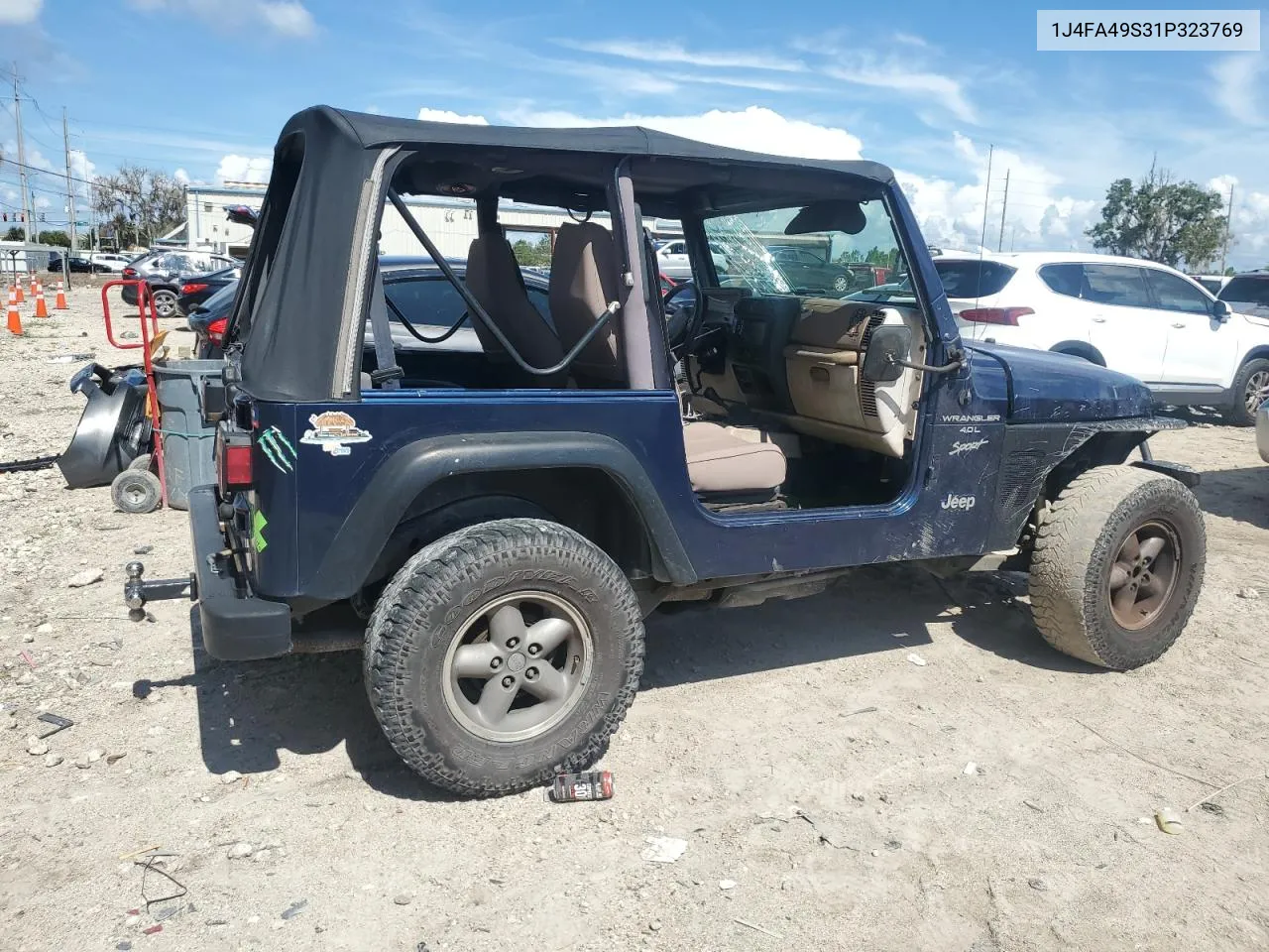 1J4FA49S31P323769 2001 Jeep Wrangler / Tj Sport