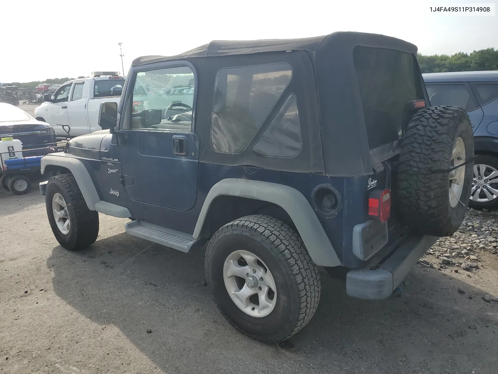 2001 Jeep Wrangler / Tj Sport VIN: 1J4FA49S11P314908 Lot: 64666204