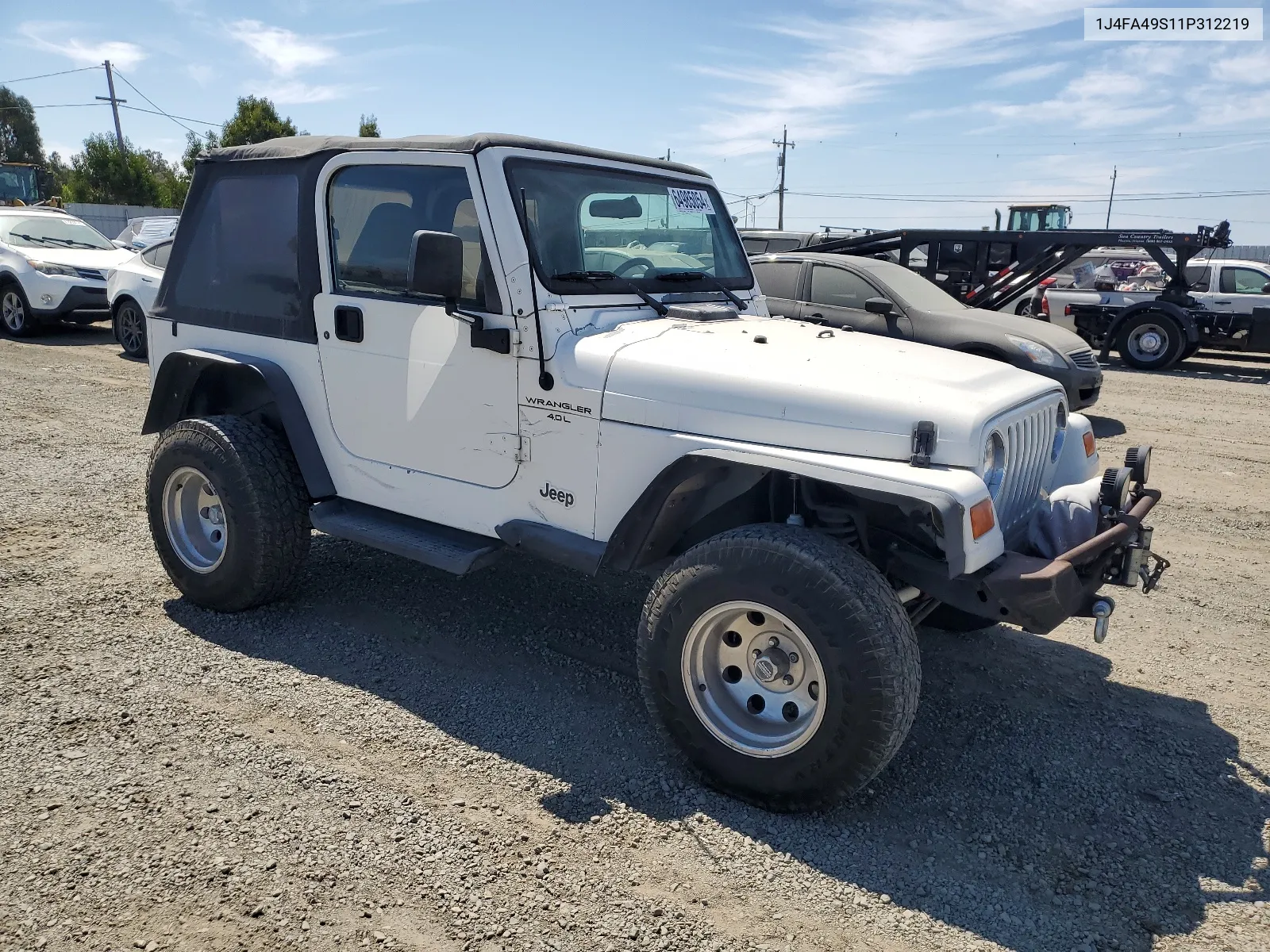 2001 Jeep Wrangler / Tj Sport VIN: 1J4FA49S11P312219 Lot: 64985054