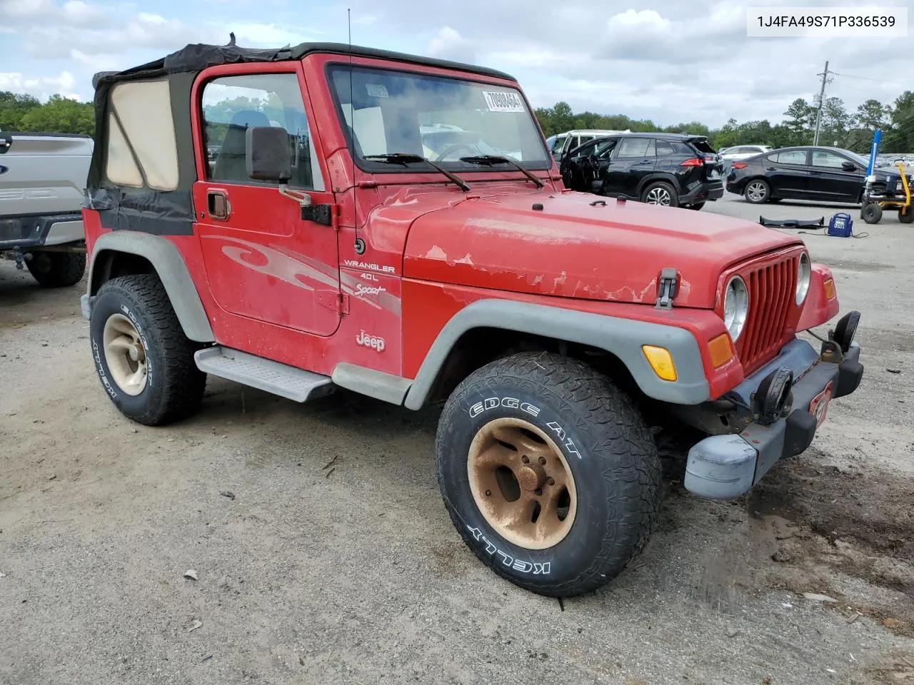 2001 Jeep Wrangler / Tj Sport VIN: 1J4FA49S71P336539 Lot: 70908464