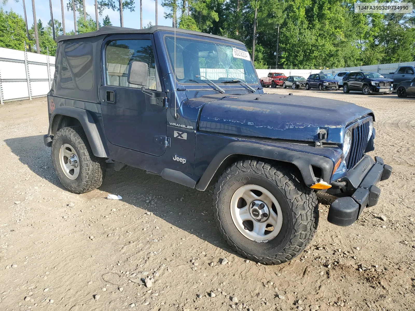 2002 Jeep Wrangler / Tj X VIN: 1J4FA39S32P734990 Lot: 60208204