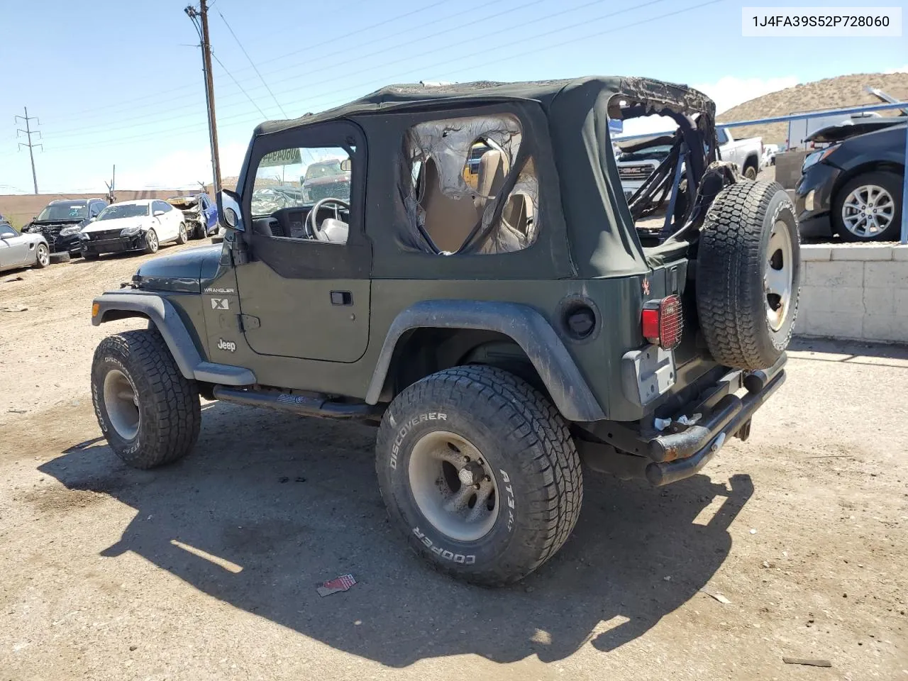 2002 Jeep Wrangler / Tj X VIN: 1J4FA39S52P728060 Lot: 60604944