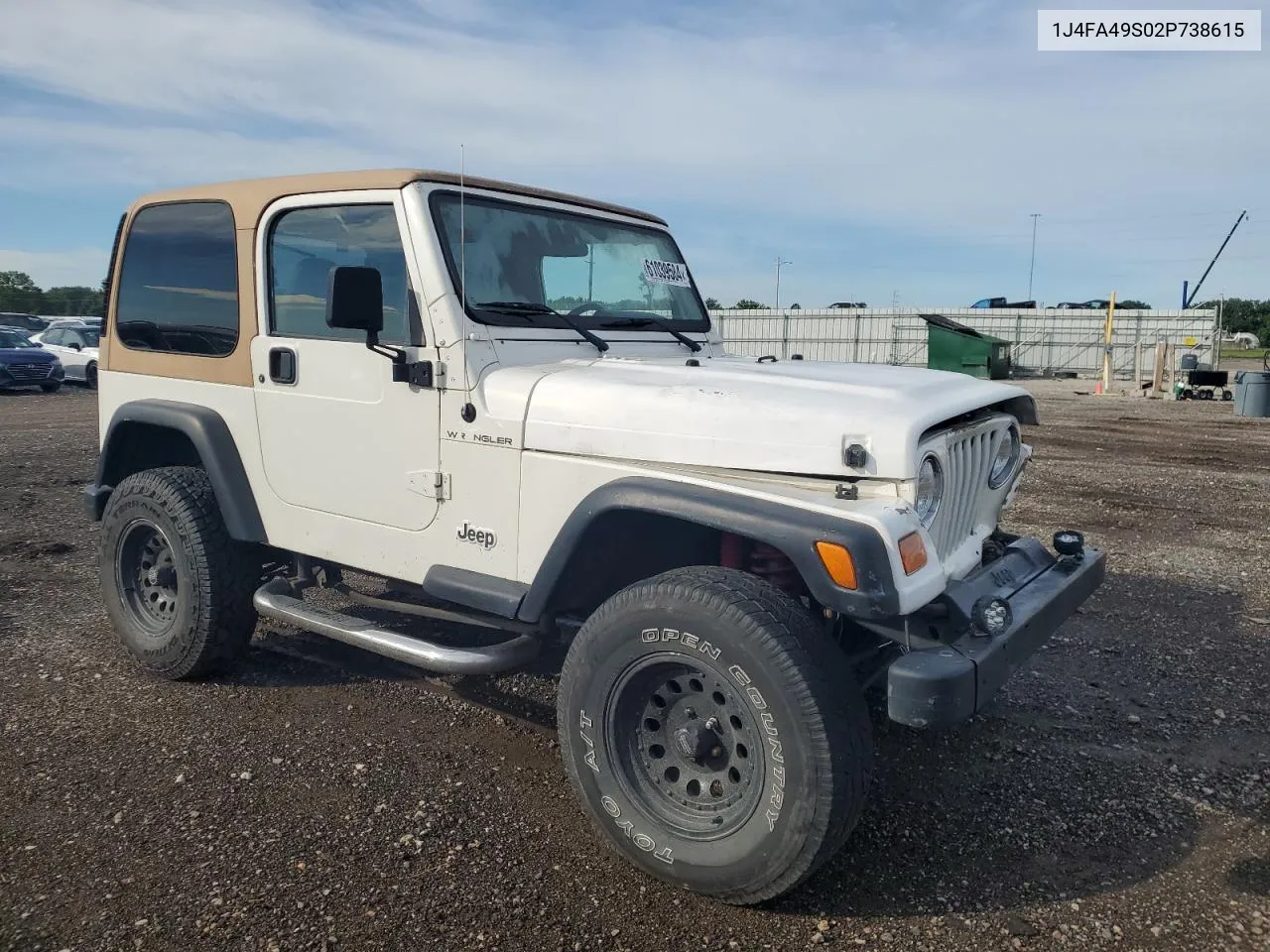 2002 Jeep Wrangler / Tj Sport VIN: 1J4FA49S02P738615 Lot: 61039584