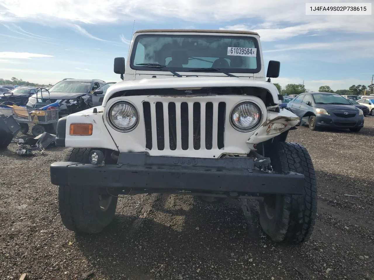 2002 Jeep Wrangler / Tj Sport VIN: 1J4FA49S02P738615 Lot: 61039584