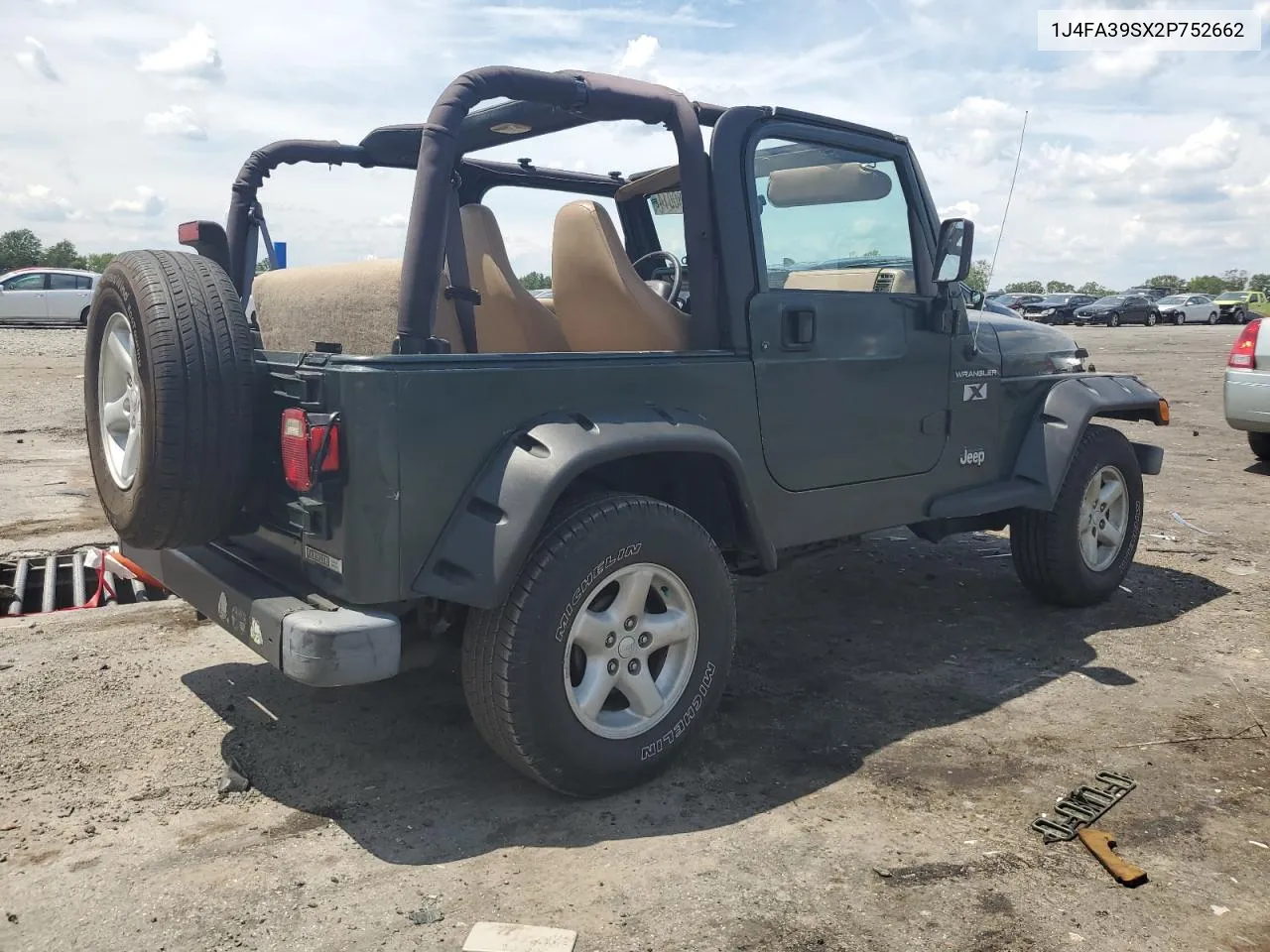 2002 Jeep Wrangler / Tj X VIN: 1J4FA39SX2P752662 Lot: 62080014