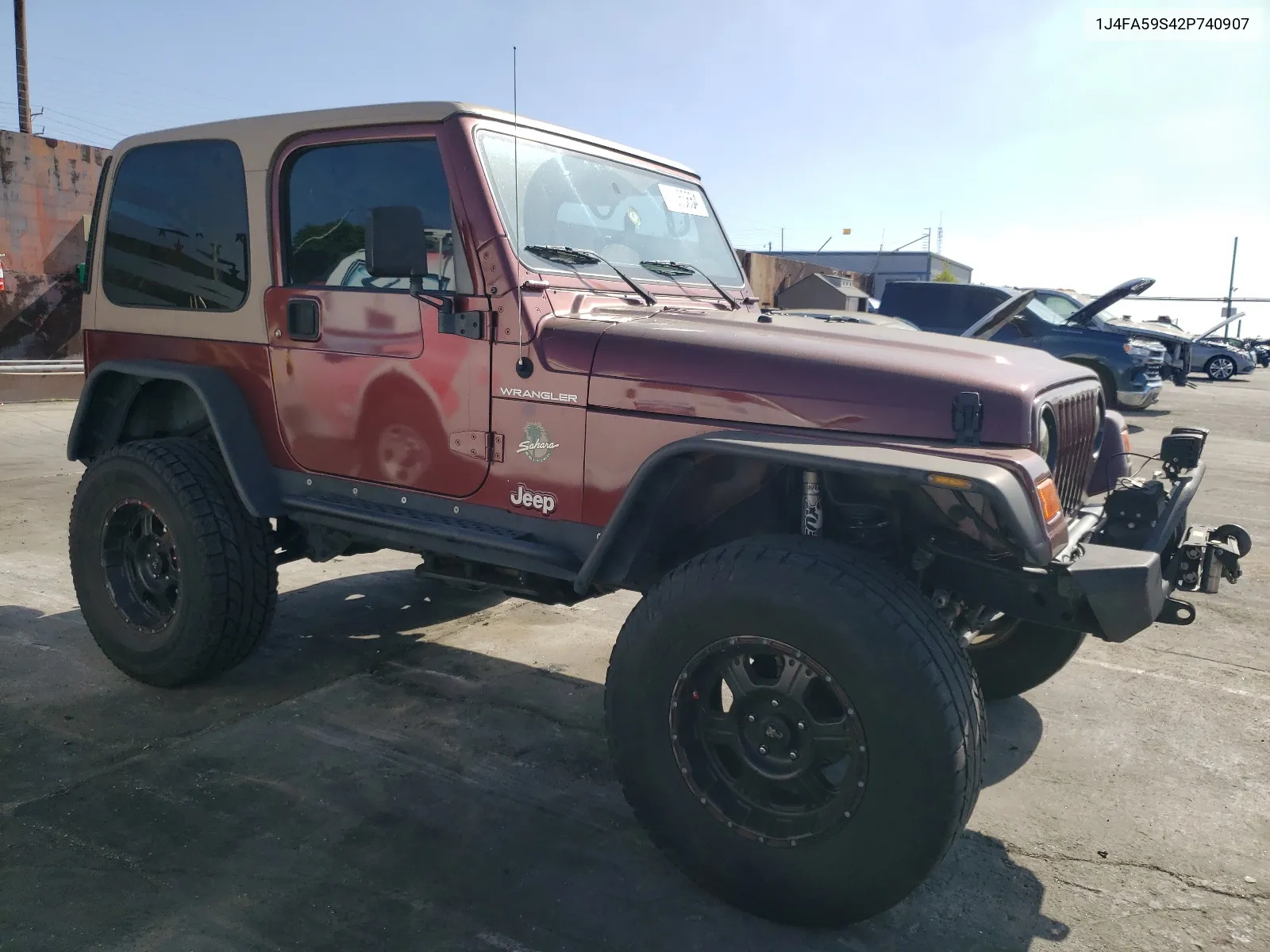 2002 Jeep Wrangler / Tj Sahara VIN: 1J4FA59S42P740907 Lot: 66365654