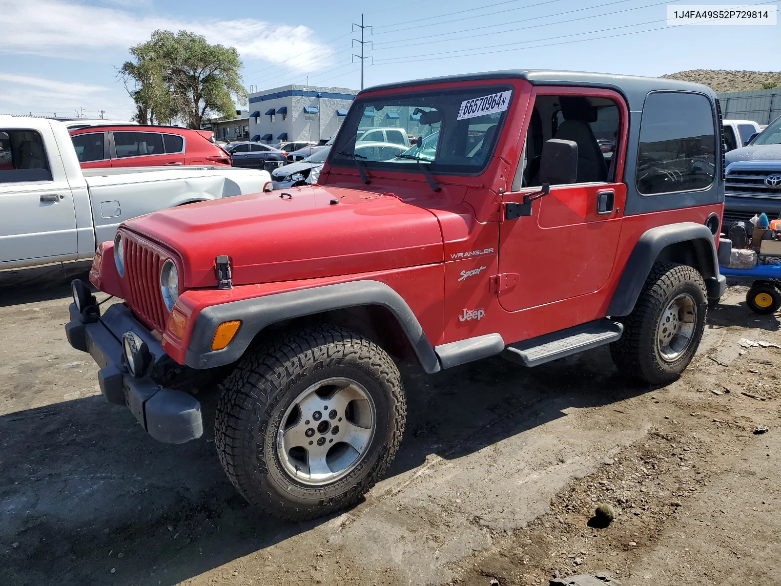 2002 Jeep Wrangler / Tj Sport VIN: 1J4FA49S52P729814 Lot: 66570964