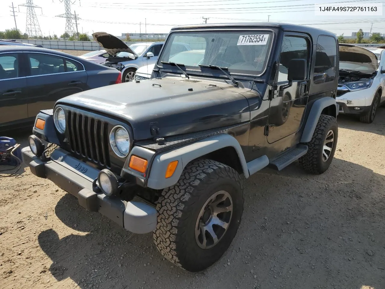 2002 Jeep Wrangler / Tj Sport VIN: 1J4FA49S72P761163 Lot: 71762554