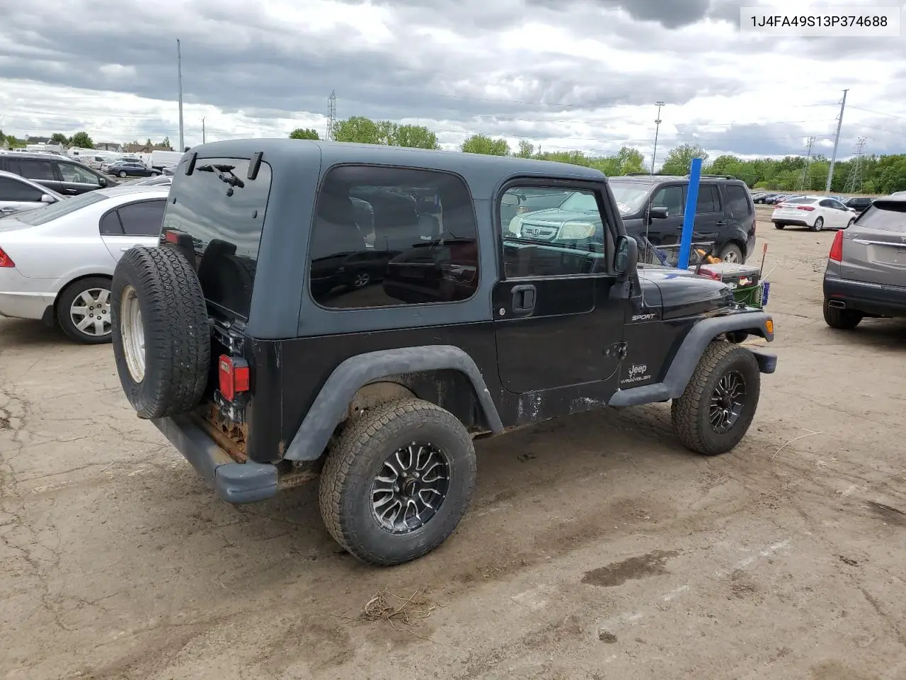 2003 Jeep Wrangler / Tj Sport VIN: 1J4FA49S13P374688 Lot: 58296735