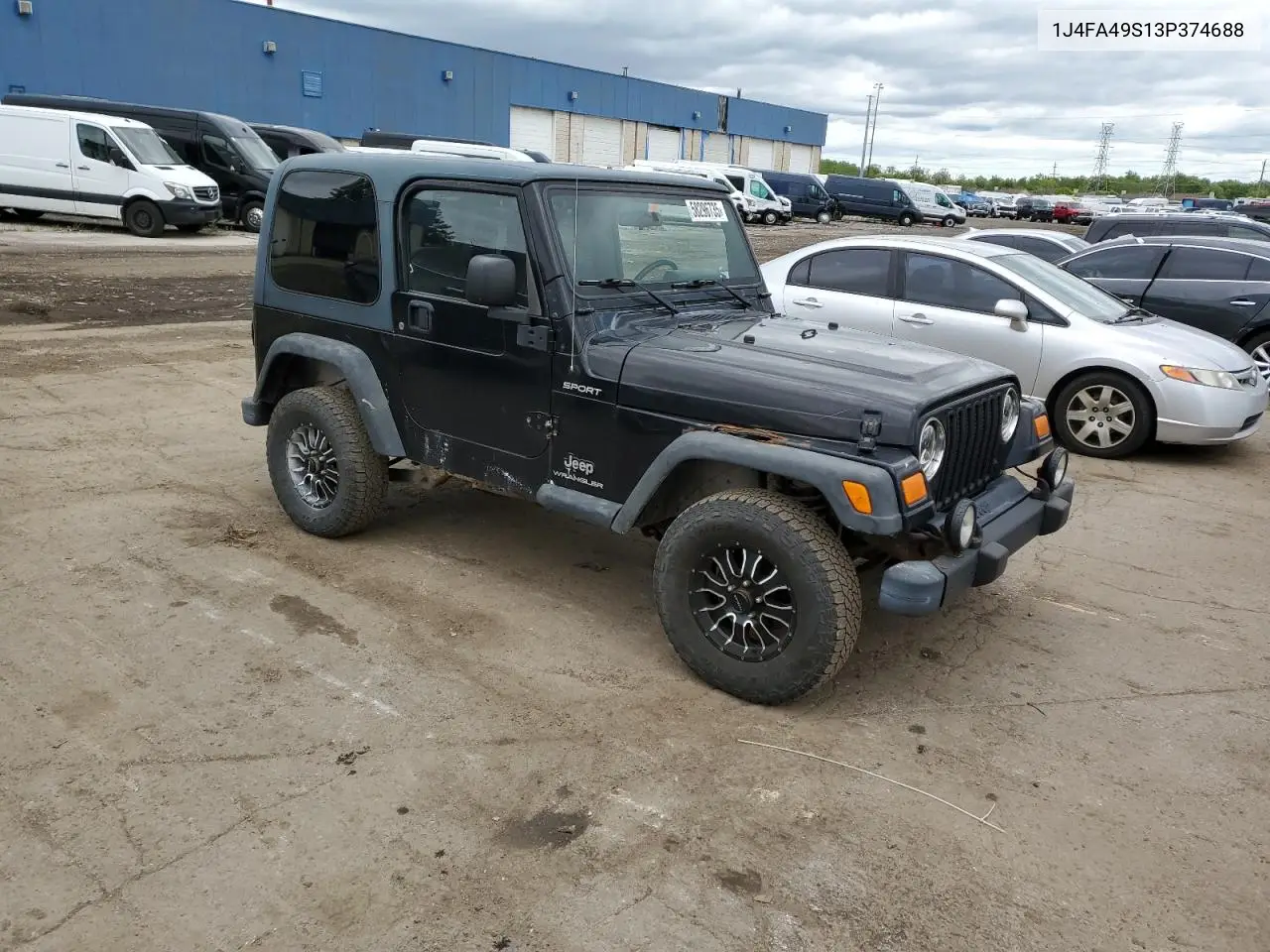 2003 Jeep Wrangler / Tj Sport VIN: 1J4FA49S13P374688 Lot: 58296735