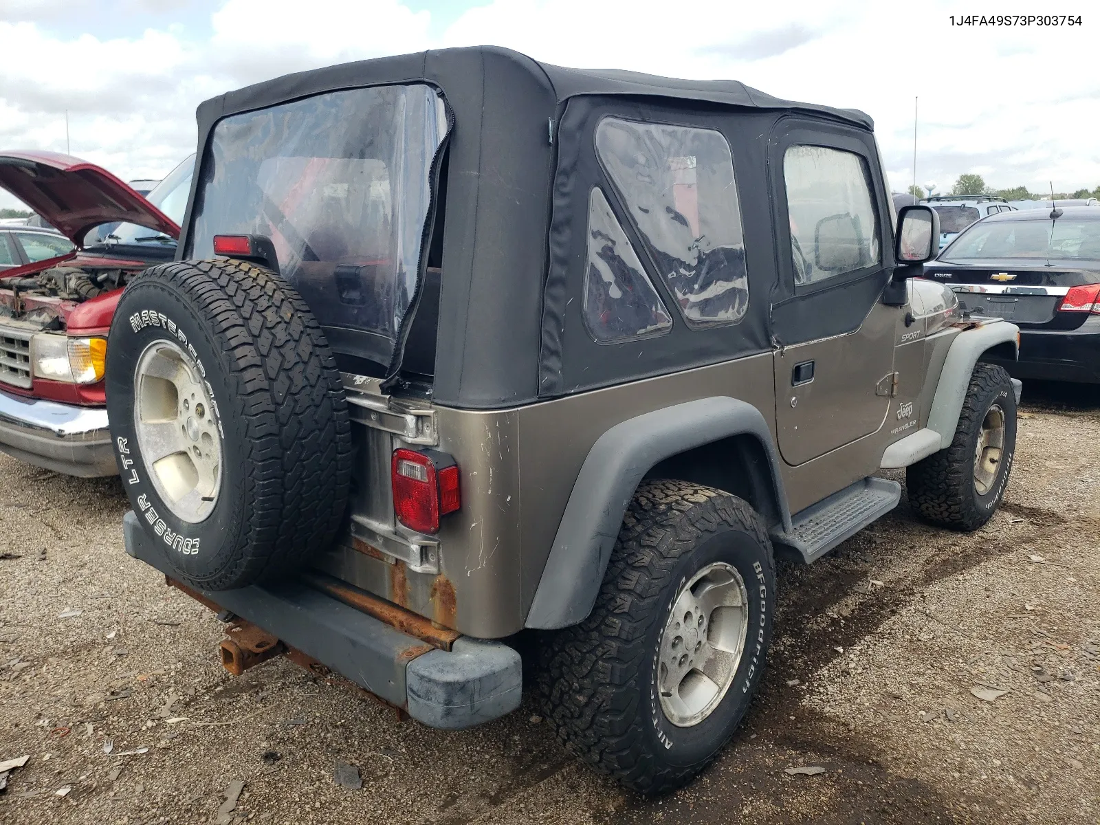 2003 Jeep Wrangler / Tj Sport VIN: 1J4FA49S73P303754 Lot: 63279274